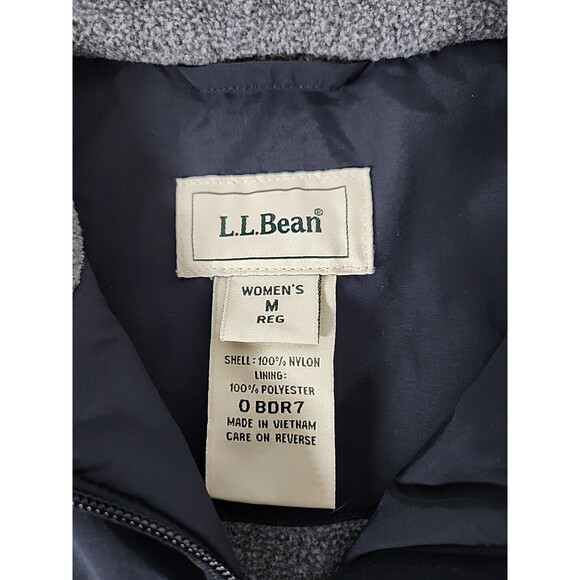L.L. Bean Winter Vest Fleece Lined Nylon Ski Black Womens Size Medium EUC - Picture 6 of 8